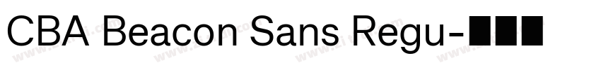 CBA Beacon Sans Regu字体转换